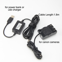 5V USB zasilacza, LP-E6 imitacja baterii ACK-E6 DR-E6 moc adapter do canona EOS 5D Mark II III 5D2 5D3 6D 7D 60D 60D 70D 80D 6